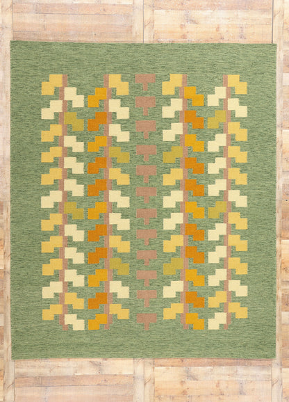 8 x 10 Scandinavian Modern Swedish Inspired Kilim Rug 31125