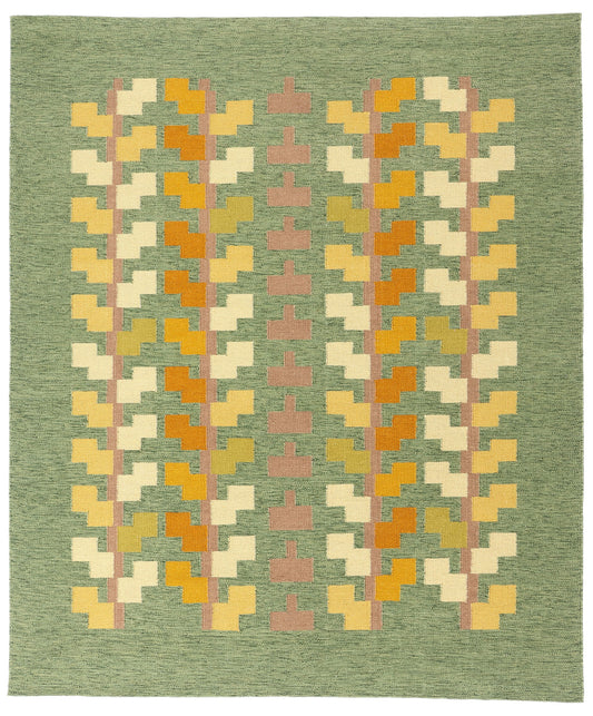 8 x 10 Scandinavian Modern Swedish Inspired Kilim Rug 31125