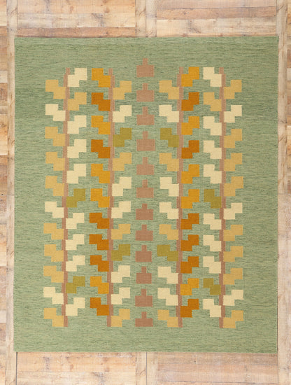8 x 10 Scandinavian Modern Swedish Inspired Kilim Rug 31126