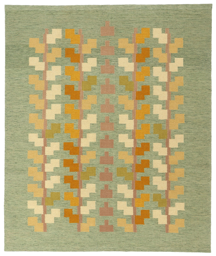 8 x 10 Scandinavian Modern Swedish Inspired Kilim Rug 31126