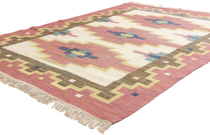 5 x 8 Greta Kruse Vintage Swedish Rollakan Rug 79038