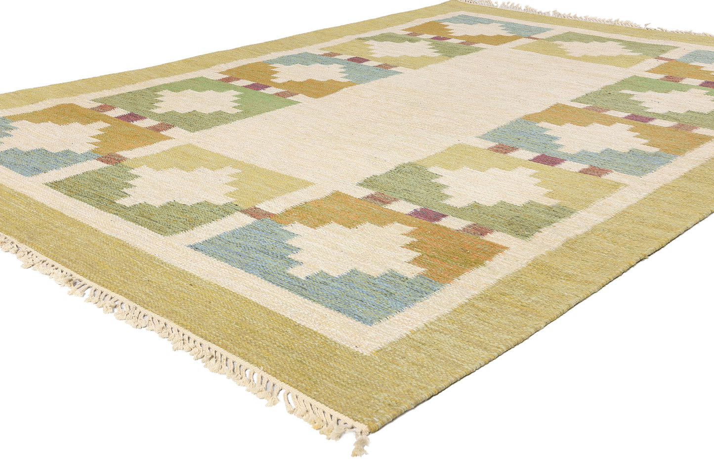 7 x 10 Ida Rydelius Vintage Swedish Rollakan Rug 79031