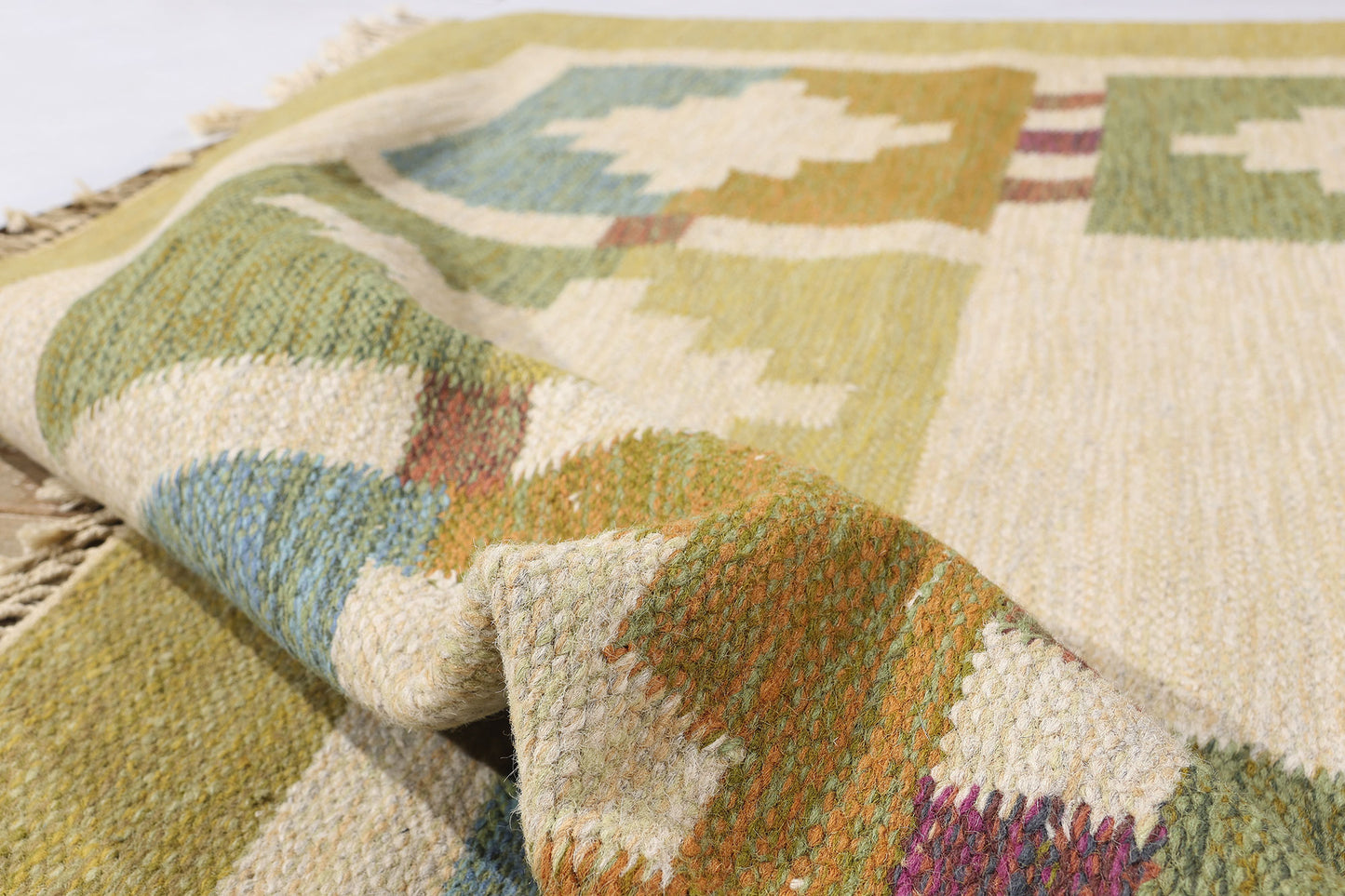 7 x 10 Ida Rydelius Vintage Swedish Rollakan Rug 79031