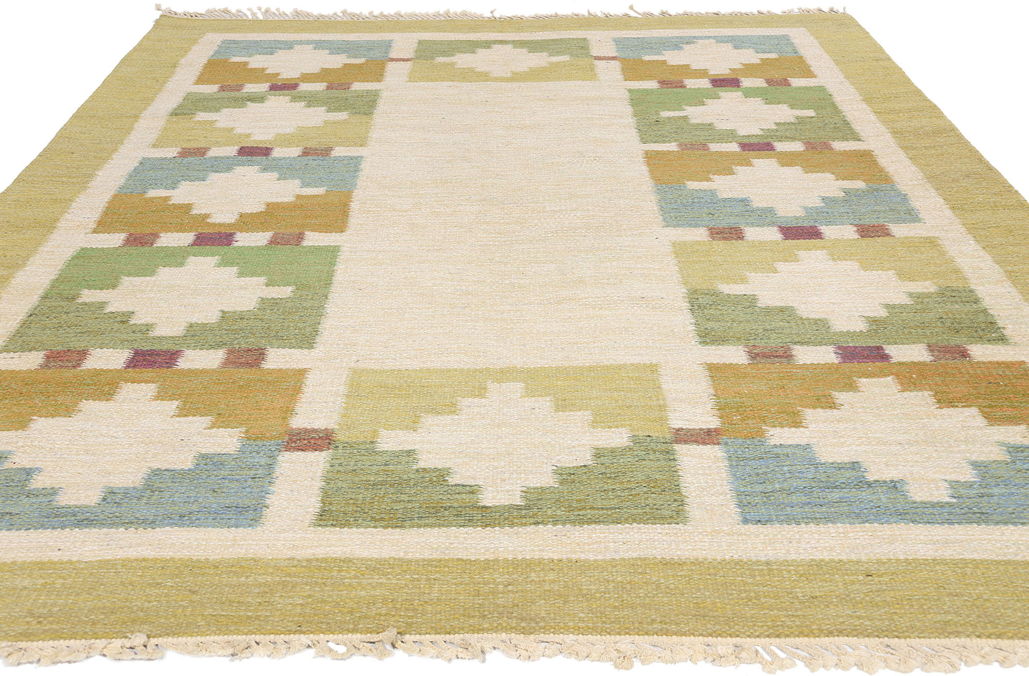 7 x 10 Ida Rydelius Vintage Swedish Rollakan Rug 79031