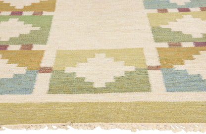 7 x 10 Ida Rydelius Vintage Swedish Rollakan Rug 79031