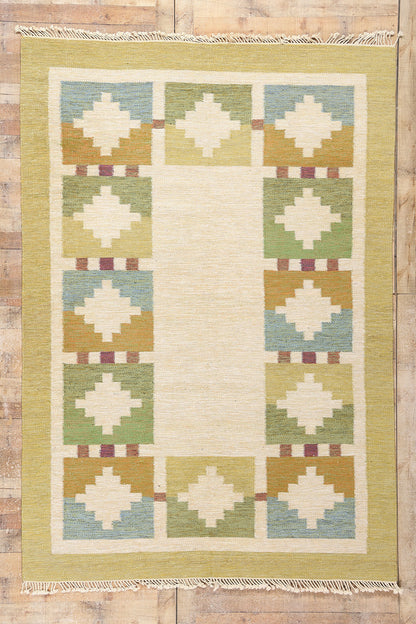 7 x 10 Ida Rydelius Vintage Swedish Rollakan Rug 79031