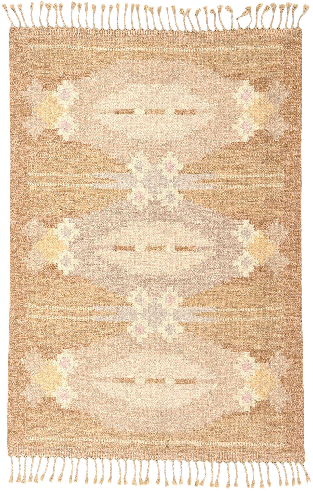 5 x 7 Ingegerd Silow Vintage Swedish Rollakan Rug 78256