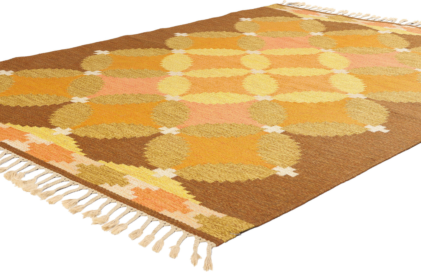 5 x 8 Ingegerd Silow Vintage Swedish Rollakan Rug 79043