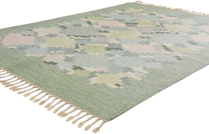 5 x 8 Ingegerd Silow Vintage Swedish Rollakan Rug 79053