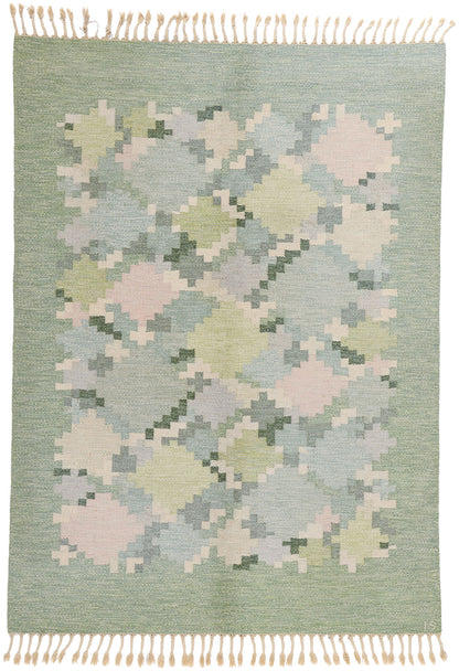 5 x 8 Ingegerd Silow Vintage Swedish Rollakan Rug 79053