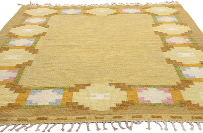 5 x 8 Ingegerd Silow Vintage Swedish Rollakan Rug 79026