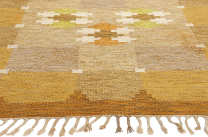 5 x 8 Ingegerd Silow Vintage Swedish Rollakan Rug 79052