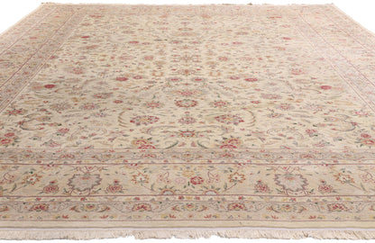 9 x 12 Vintage Ivory Chinese Tabriz Rug 79246