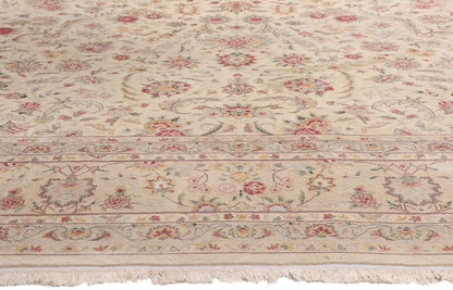 9 x 12 Vintage Ivory Chinese Tabriz Rug 79246
