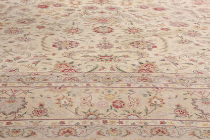 9 x 12 Vintage Ivory Chinese Tabriz Rug 79246