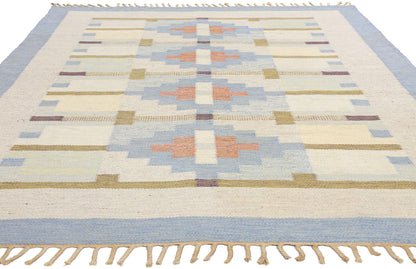 7 x 10 Karin Jonsson Vintage Swedish Rollakan Rug 79025