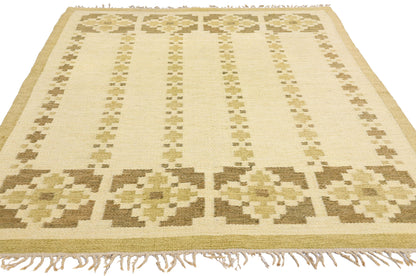 4 x 7 Kerstin Persson Vintage Swedish Rollakan Rug 79049