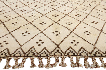 12 x 18 Vintage Moroccan Beni Ourain Rug 78975