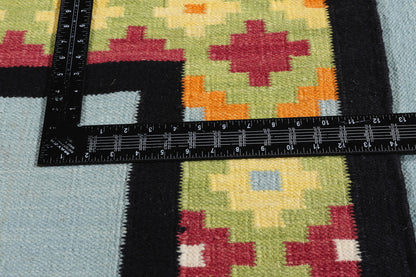8 x 10 Light Blue Indian Kilim Rug 31350