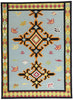 9 x 12 Light Blue Indian Kilim Rug 31349