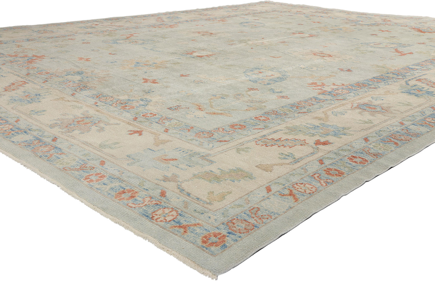 12 x 15 Light Blue Modern Turkish Oushak Rug 54029