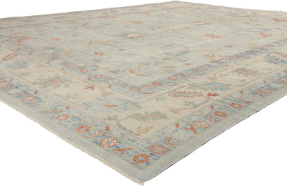 12 x 15 Light Blue Modern Turkish Oushak Rug 54029