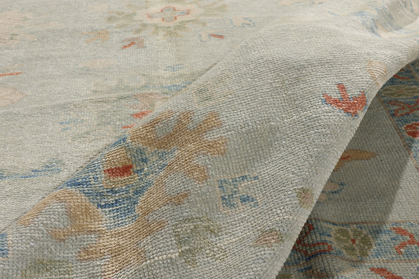 12 x 15 Light Blue Modern Turkish Oushak Rug 54029