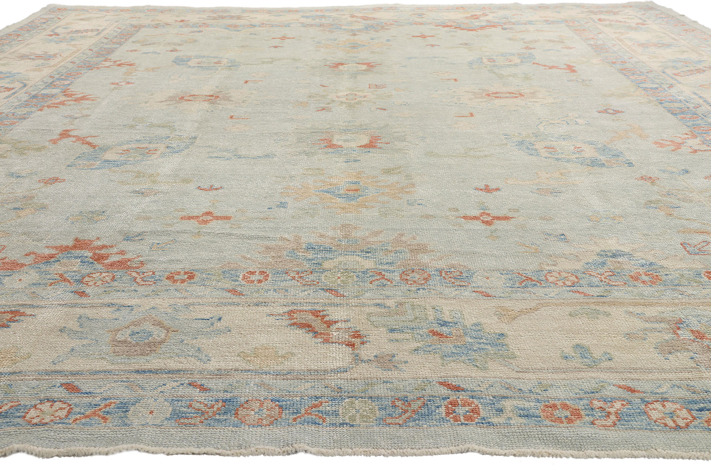 12 x 15 Light Blue Modern Turkish Oushak Rug 54029