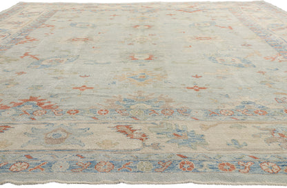 12 x 15 Light Blue Modern Turkish Oushak Rug 54029