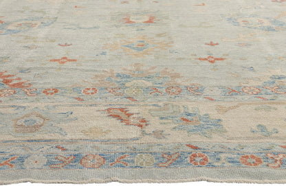 12 x 15 Light Blue Modern Turkish Oushak Rug 54029