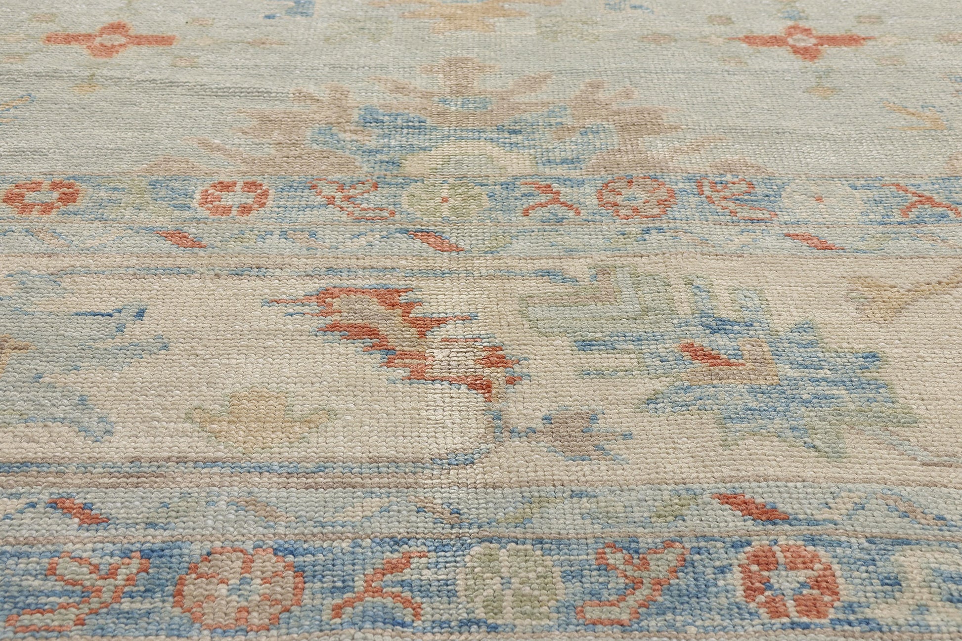 12 x 15 Light Blue Modern Turkish Oushak Rug 54029