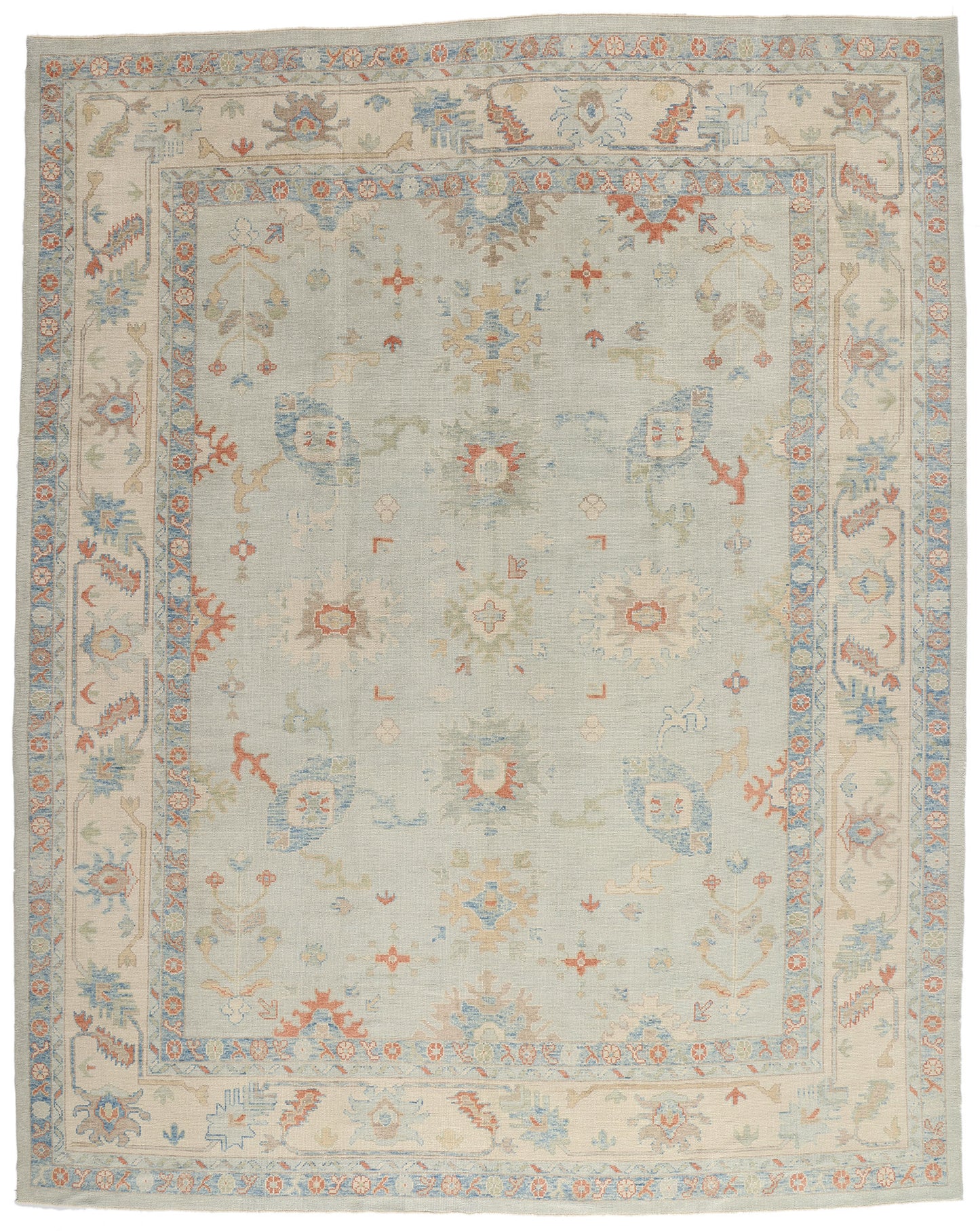 12 x 15 Light Blue Modern Turkish Oushak Rug 54029