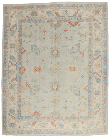 12 x 15 Light Blue Modern Turkish Oushak Rug 54029
