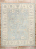 11 x 14 Modern Light Blue Turkish Oushak Rug 53989