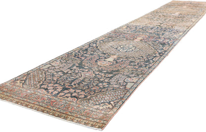 3 x 17 Antique Persian Tabriz Rug 61335
