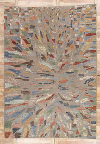 10 x 14 Modern Abstract Pakistani Soumak Rug 81162