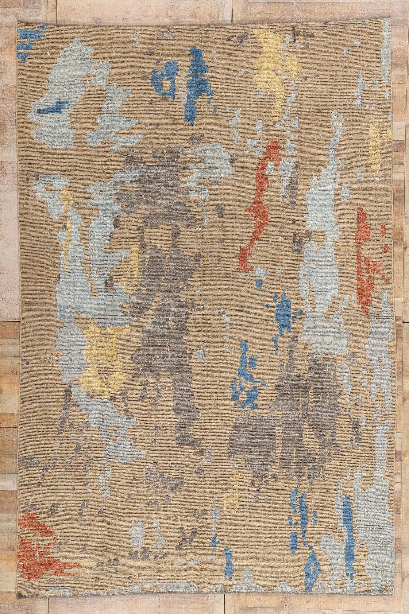 9 x 13 Modern Abstract Pakistni Soumak Rug 81128