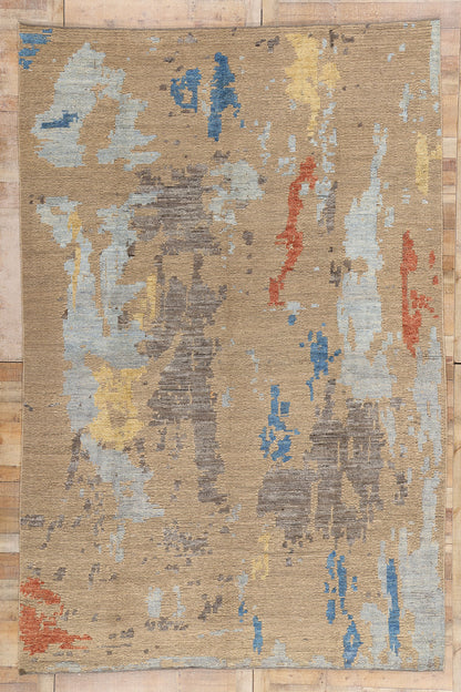 9 x 13 Modern Abstract Pakistni Soumak Rug 81128