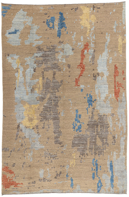 9 x 13 Modern Abstract Pakistni Soumak Rug 81128