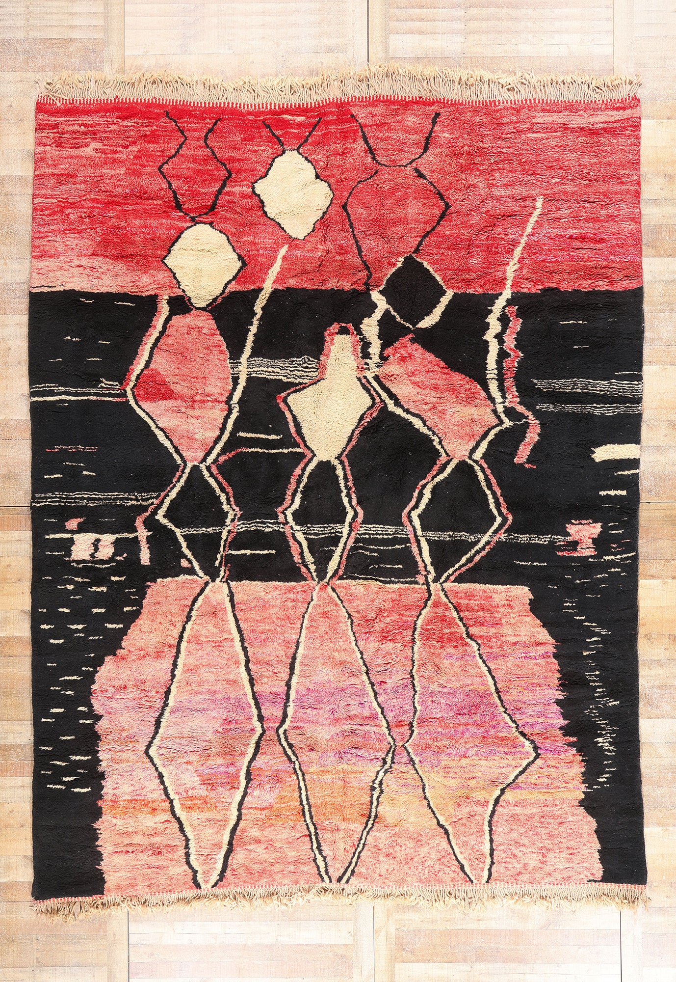 10 x 13 - Modern Beni Mrirt Moroccan Rug - 21648
