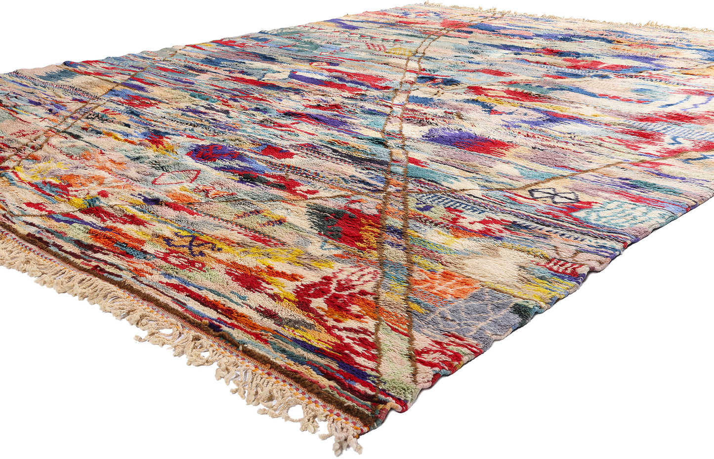 10 x 13 - Multicolor Beni Mrirt Moroccan Rug - 21155
