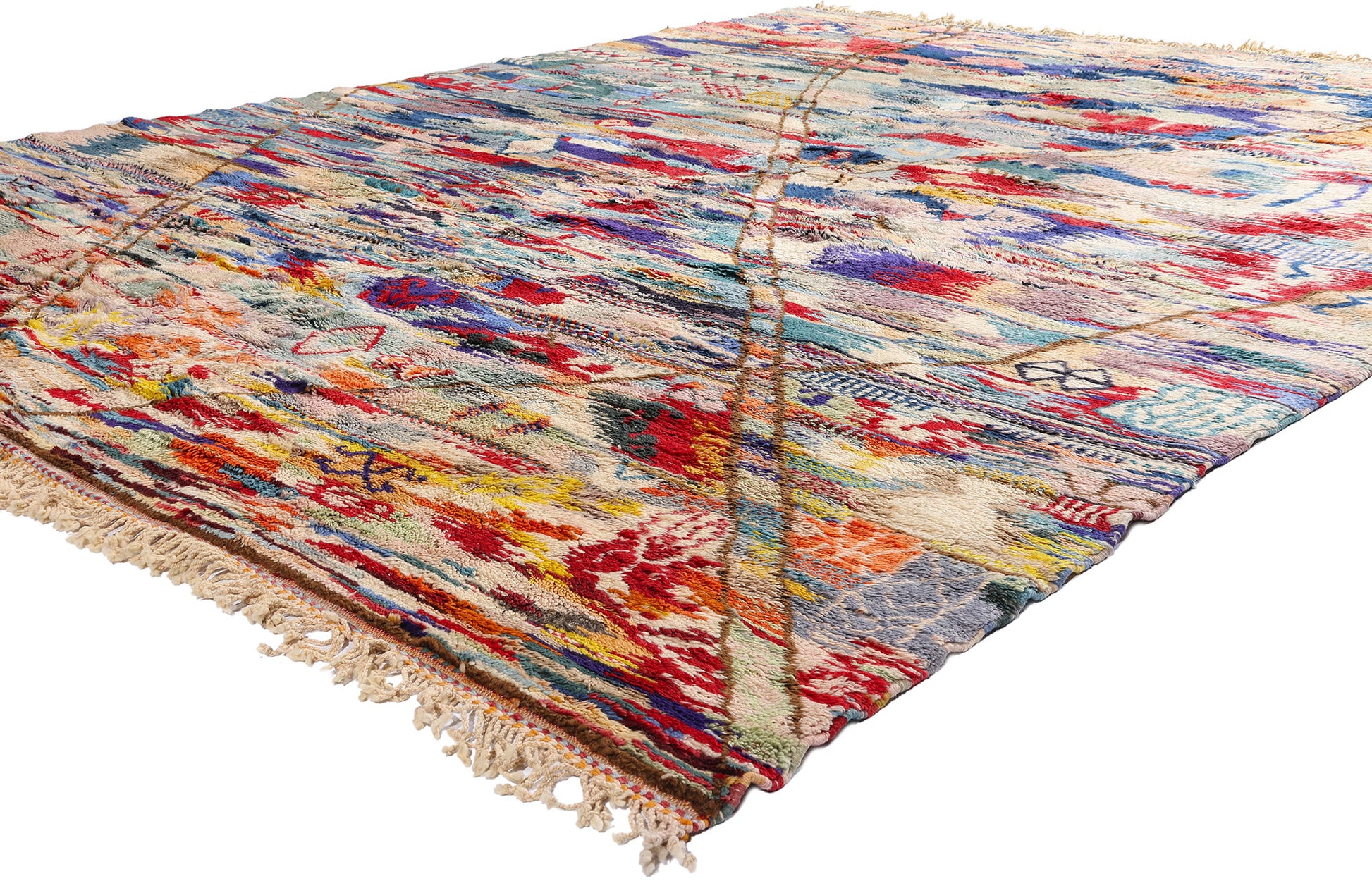 10 x 13 - Multicolor Beni Mrirt Moroccan Rug - 21155