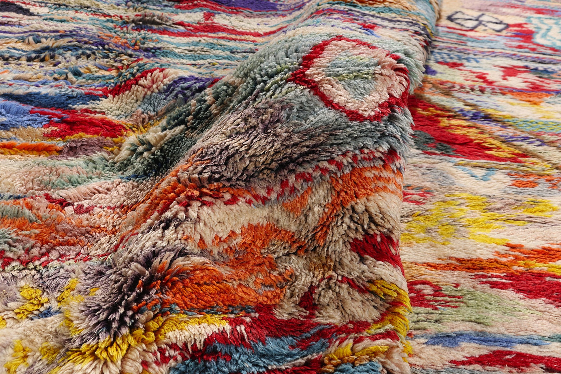 10 x 13 - Multicolor Beni Mrirt Moroccan Rug - 21155