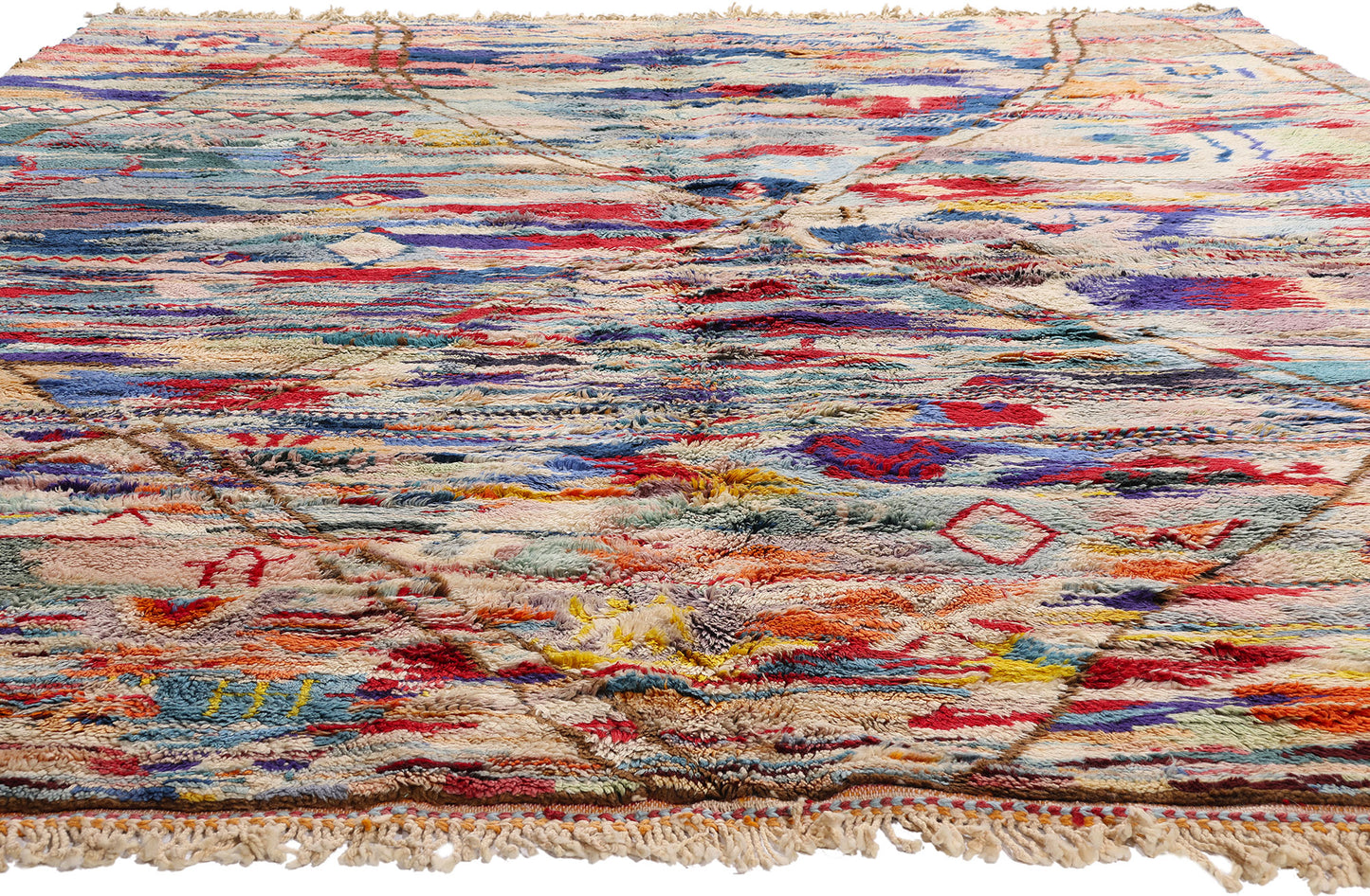 10 x 13 - Multicolor Beni Mrirt Moroccan Rug - 21155