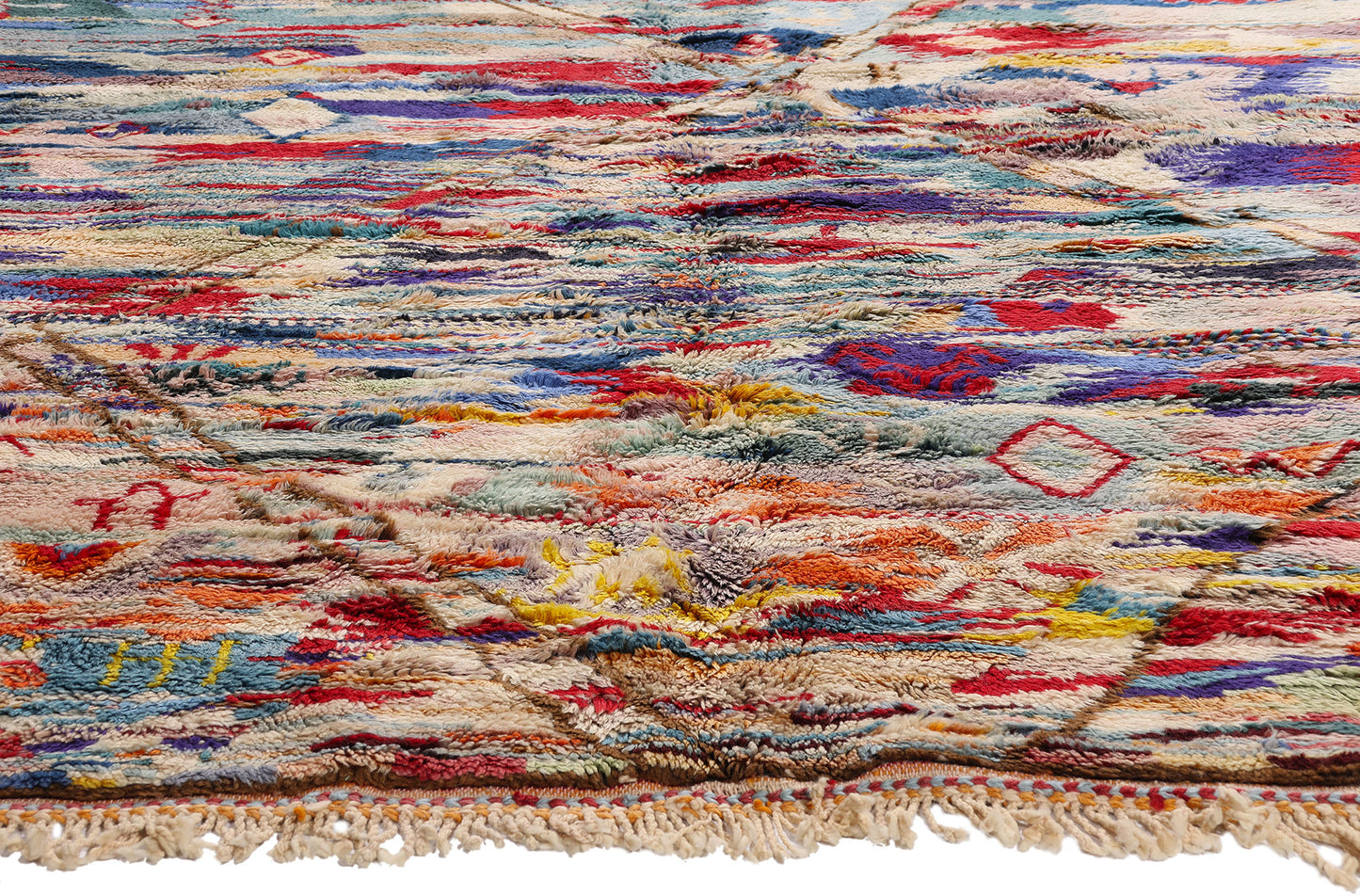 10 x 13 - Multicolor Beni Mrirt Moroccan Rug - 21155