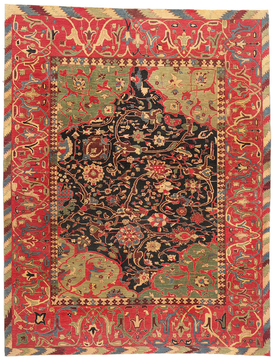 9 x 12 Modern Afghan Bijar Rug 15000