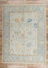 10 x 13 Modern Light Gray Turkish Oushak Rug 54013