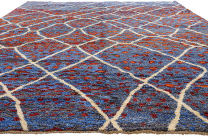 11 x 14 - Blue Pakistani Moroccan Rug - 80484
