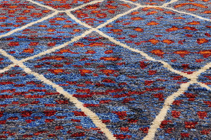 11 x 14 - Blue Pakistani Moroccan Rug - 80484