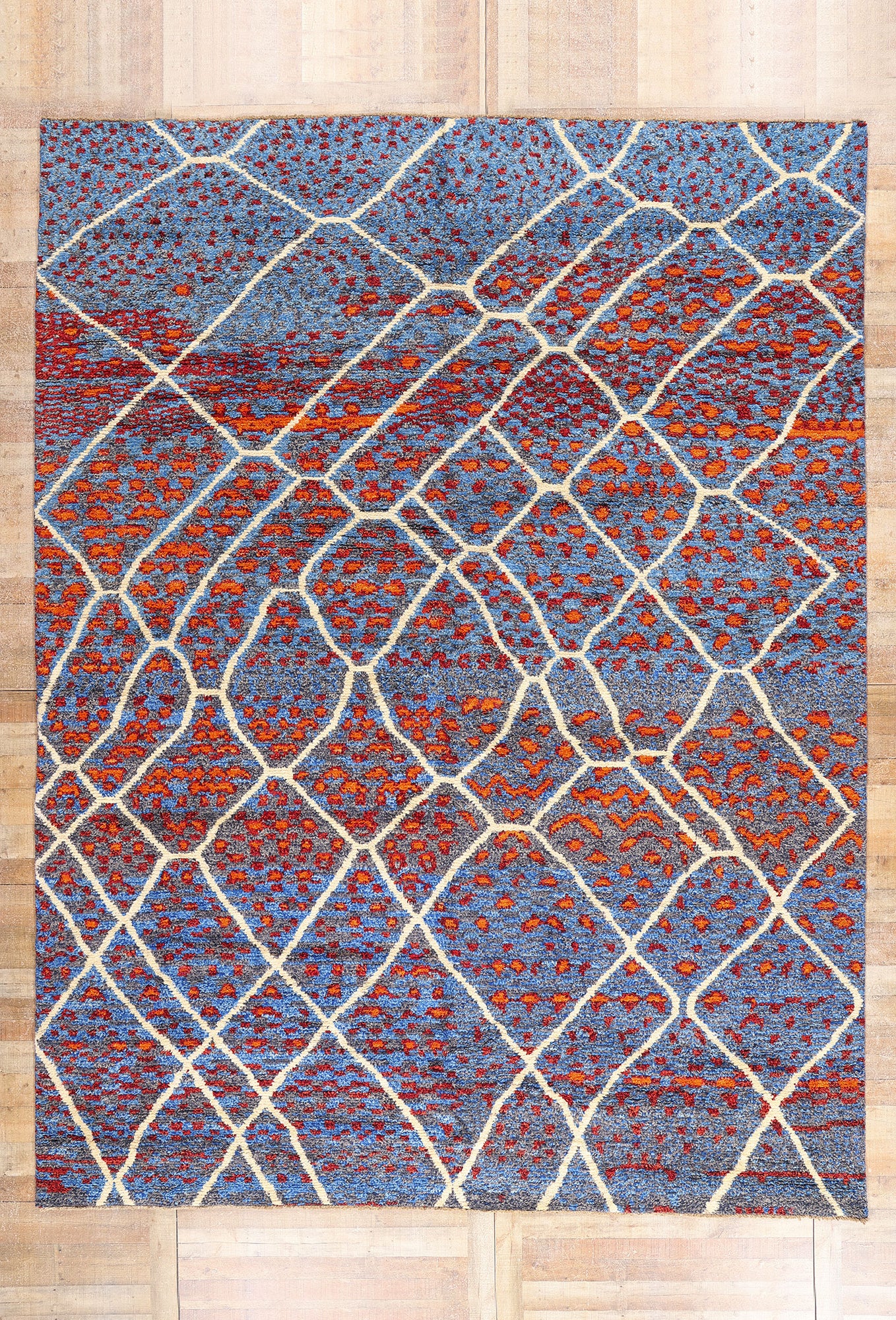 11 x 14 - Blue Pakistani Moroccan Rug - 80484